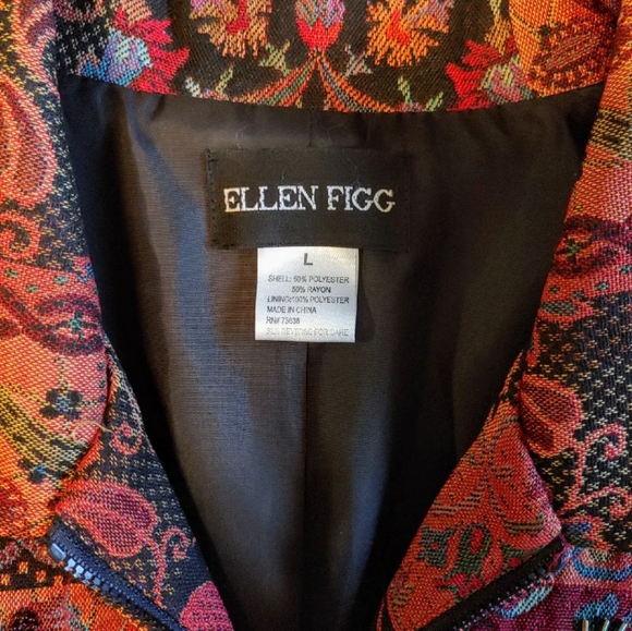 ELLEN FIGG BLAZER/JACKET LARGE - Picture 2 of 10